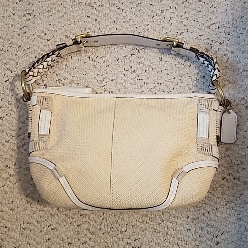 Authentic Coach small woven shoulder bag